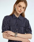 SIXDO Chiffon Flared Dress for Women